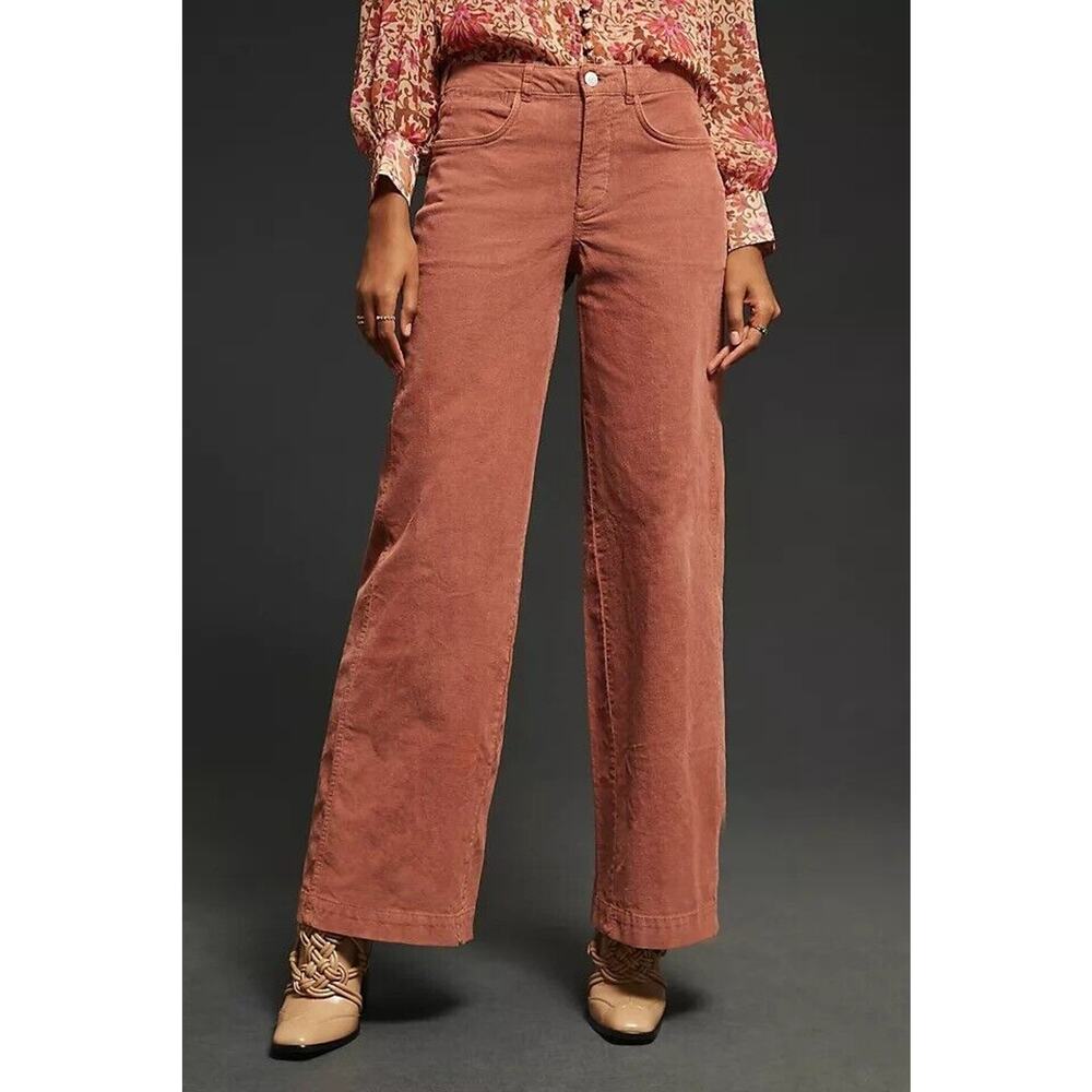 Anthropologie Gwen Wide Leg Corduroy Pants - New 32 Waist - Picture 3 of 8